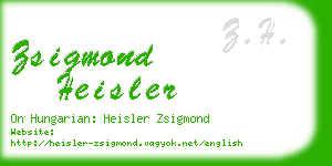 zsigmond heisler business card